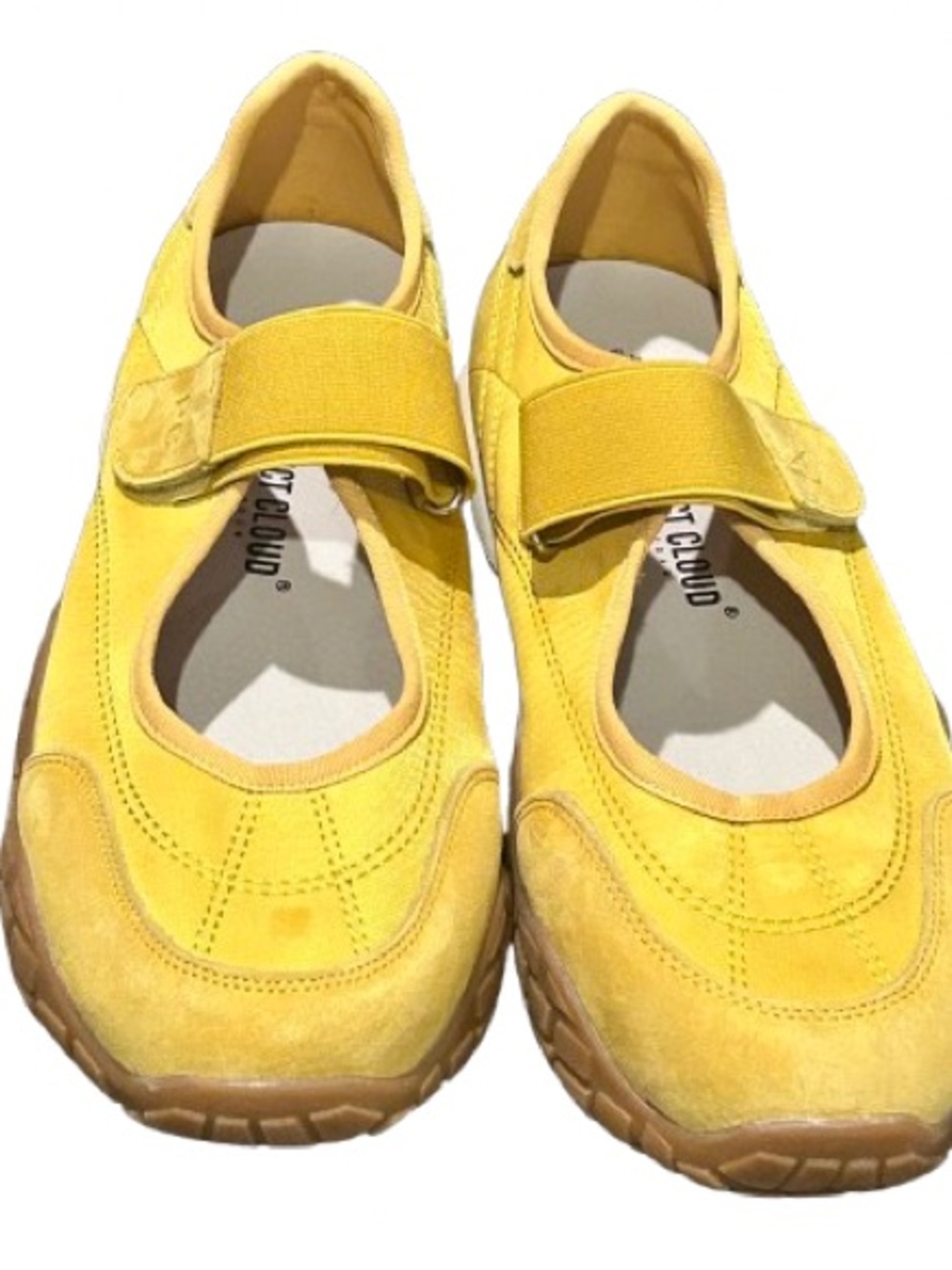 Project Cloud Yellow Suede Mary Jane Sneakers Granola Earthy Comfy Flats Size 10